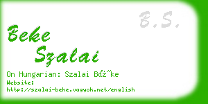 beke szalai business card